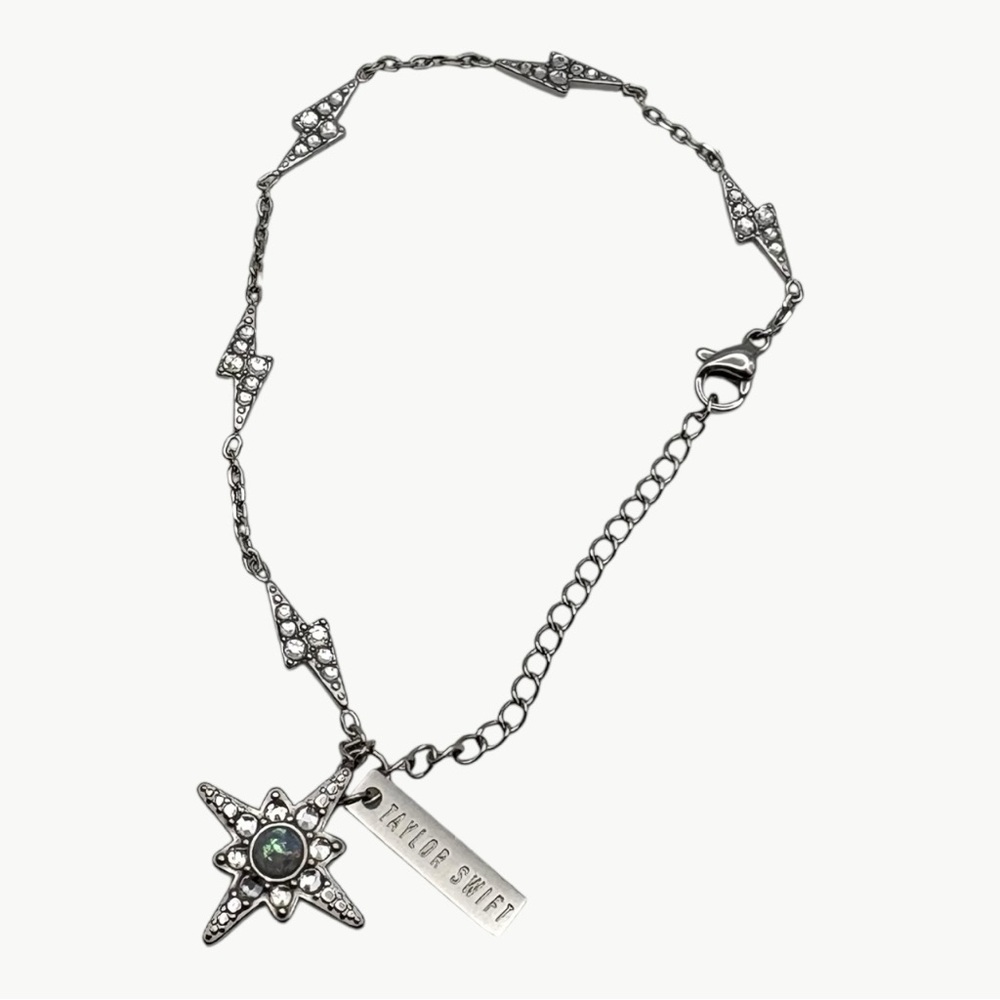 NIB Taylor Swift It’s Beautiful Opalite Star Charm Collectible Bracelet | Silver - Picture 11 of 12